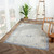 5' X 7' Gray Abstract Washable Non Skid Area Rug