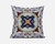 18” Gray Brown Geo Tribal Suede Throw Pillow