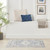 4' X 6' Light Blue Oriental Power Loom Distressed Washable Area Rug