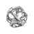 5" Antiqued Silver Resin Faux Antler Decorative Orb