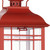 Set of Three Red Geometric Glass And Metal Floor Lantern Candle Holders