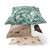 20" Green Black Springtime Suede Throw Pillow