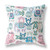 16" X 16" Pink And White Paisley Blown Seam Suede Throw Pillow