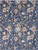 8' X 10' Blue and Green Floral Power Loom Washable Non Skid Area Rug