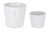 White Set of Two Porcelain 4.4329 ounce Round Pot Planter