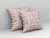 16" X 16" Pink And White Floral Blown Seam Suede Throw Pillow
