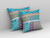 16"X16" Turquoise Microsuede Patchwork Blown Seam Pillow