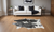 5' X 7' Black and White Cowhide Hand Knotted Area Rug