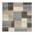 5' Gray Tan And Brown Patchwork Square Rug