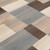 5' Gray Tan And Brown Patchwork Square Rug