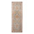 7' Orange Light Blue And Beige Oriental Runner Rug