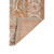 7' Orange Light Blue And Beige Oriental Runner Rug