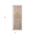 7' Orange Light Blue And Beige Oriental Runner Rug