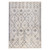 5' X 8' Gray And Ivory Geometric Shag Area Rug