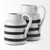 7" Rustic White And Blue Stripe Ceramic Jug - 808230023451
