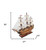 27" Wood Brown Solid Wood Hand Painted Model Boat Tabletop Sculpture