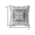 20” Cream Peach Geo Tribal Suede Throw Pillow