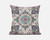 20" Cream Pink Boho Flower Suede Throw Pillow