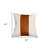 20" Brown And Ivory Faux Leather Throw Pillow Cover