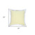 20" X 20" Light Yellow And White 100% Cotton Geometric Zippered Pillow