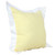 20" X 20" Light Yellow And White 100% Cotton Geometric Zippered Pillow