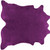 6' X 7' Plum Cowhide Handmade Area Rug