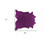 6' X 7' Plum Cowhide Handmade Area Rug