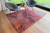 10' Gray And Red Abstract Runner Rug