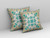 16" X 16" Yellow And White Floral Blown Seam Suede Throw Pillow