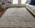8' X 10' Tan and Red Floral Power Loom Distressed Non Skid Area Rug With Fringe
