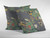 16" Green Gray Garden Decorative Suede Throw Pillow