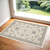 2' X 3' Stone And Ivory Oriental Area Rug