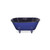 5" Blue Metal Hand Painted Decorative Tub Tabletop Sculpture