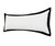 14" X 36" Black And White Cotton Color Block Throw Pillow