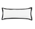14" X 36" White And Black 100% Cotton Geometric Zippered Pillow