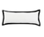 14" X 36" White And Black 100% Cotton Geometric Zippered Pillow