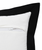14" X 36" White And Black 100% Cotton Geometric Zippered Pillow