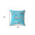 20" X 20" Bright Blue And Gray Paisley Blown Seam Suede Throw Pillow
