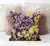 16" Purple Yellow Springtime Suede Throw Pillow