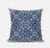 20" X 20" Dark Blue Gray Paisley Blown Seam Suede Throw Pillow