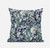 16" Gray Indigo Springtime Suede Throw Pillow