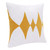 20" Yellow And White Cotton Diamond Throw Pillow