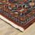 3' X 5' Red Blue Ivory And Orange Oriental Power Loom Stain Resistant Area Rug With Fringe