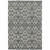10' X 13' Blue And Ivory Floral Power Loom Stain Resistant Area Rug