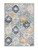 8' Runner Blue and Yellow Floral Runner Rug