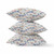 16" Light Blue Indigo Roses Suede Throw Pillow