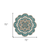 6' X 6' Blue Round Wool Floral Hand Tufted Area Rug