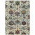 3' X 5' Stone Purple And Green Oriental Area Rug