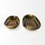 Set of Two Gold Hammered Metal Boat Shaped Decorative Bowls