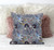 16” Indigo Gray Tropical Suede Throw Pillow